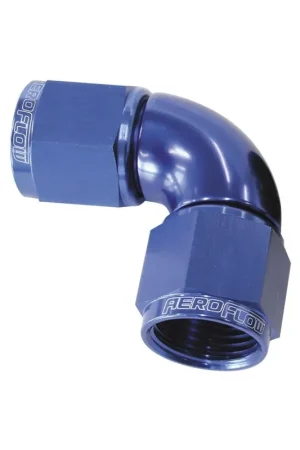 Place Order Aeroflow 90 Deg Full Flow Female Swivel Coupler -16AN - Black - 1 Piece