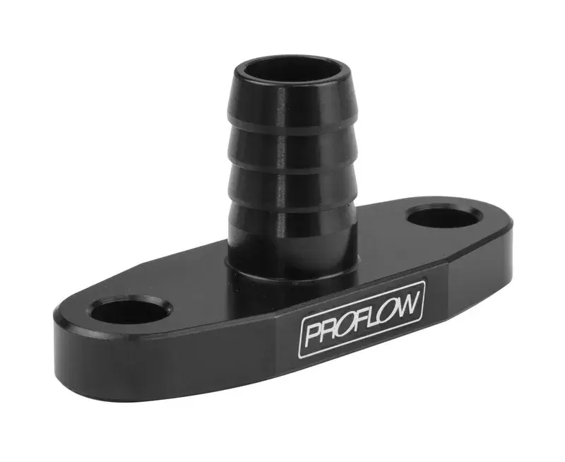 Proflow Adapter Turbo Oil Drain 52mm T3/T4 Aluminium Adaptor 5/8in Barb Black High Quality