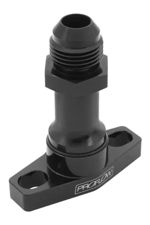 Proflow Adapter Turbo Oil Drain 70mm Long 38-44mm GT Aluminium Adaptor -08AN Female Black Price Drop