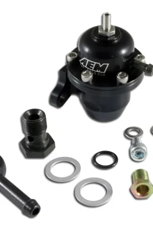 Free Returns AEM Adjustable Fuel Pressure Regulator Barb Fitting Banjo to 7mm