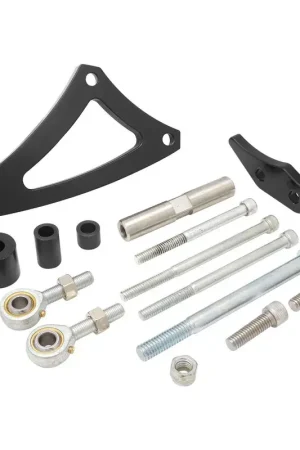 Crafted Proflow Alternator Bracket Kit Billet Aluminium BB Ford 429-460 Drivers Side Low Mount Black. Kit