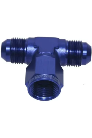 Discount Aeroflow AN Tee -10AN Female Nut w/Swivel On Side - Black