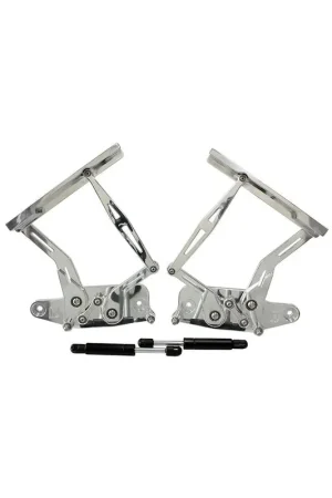 Discount Aeroflow Billet Bonnet Hinge Kit - Black (Holden HK-HT-HG)