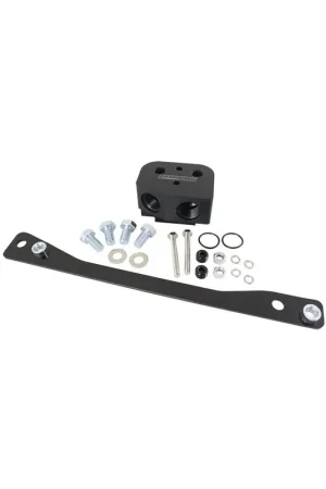 Aeroflow Billet Oil Cooler Adapter -8 ORB - Black (GM LS Series Engines) Wholesale