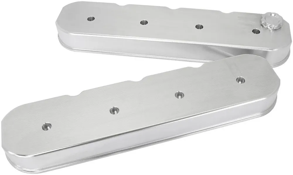 New Arrival Aeroflow Billet Valve Cover Set - Black Finish with No Logo (GM LS)