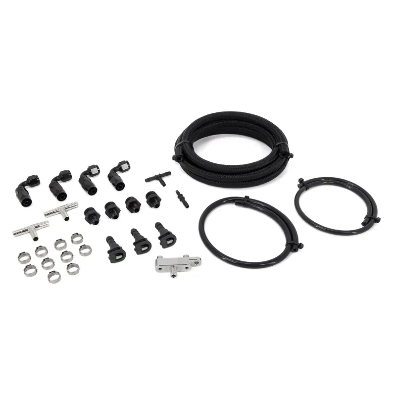 IAG Performance Braided Fuel Line & Fitting Kit for Top Feed Fuel Rails & OEM FPR (WRX 02-07/STI 07) Trending