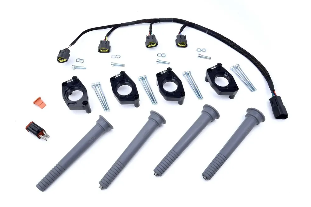 Free Shipping Platinum Racing Products Cosworth YB 2-Litre Coil Kit Full coil Kit - Coils, Bracket, Stalks and loom / Black