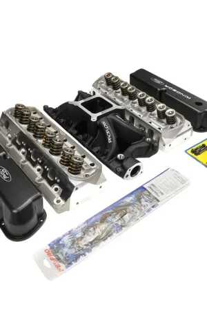 Super Sale Proflow Cylinder Head SuperMax 210 & Intake Kit Manifold Max Jr Single Plane Aluminium Black Square Bore SB For Ford 289 302W Kit