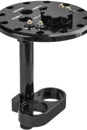 Premium Proflow Dual Fuel Pump Hanger Module Mounts 39mm Fuel Pumps 120.5mm PCD Billet Aluminium Black Anodised