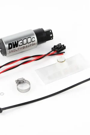 Deatschwerks DW300C 340lph Compact Fuel Pump w/Install Kit (BMW 3 88-91) Hot Deal