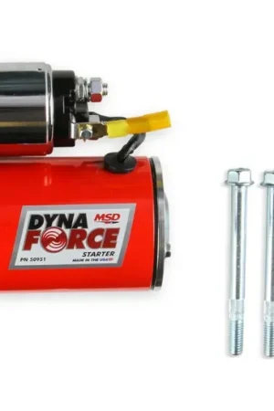 High Quality MSD DynaForce Starter - High Torque - Red Chevrolet Small and Big Block - Staggered Mount Holes