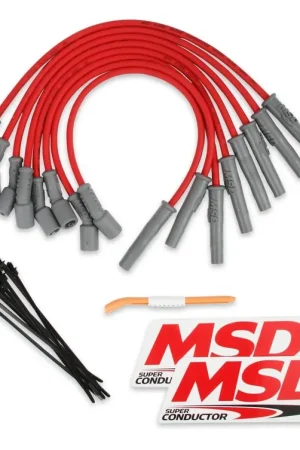 MSD Ford Raptor 6.2L V8 Red Wire Set Direct replacement 8.5 mm Super Conductor spark plug wire set. Fan Favorite