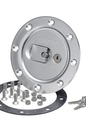 Sparco Fuel Cap Locking - Brushed Aluminium Authentic