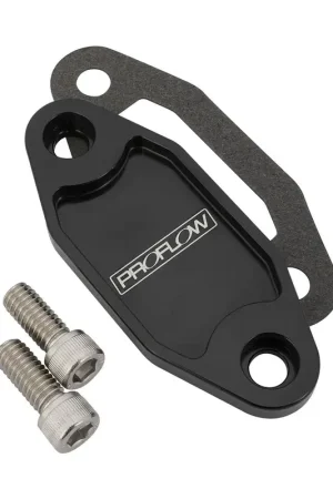 Special Discount Proflow Fuel Pump Block-Off Plate Aluminium Black Anodised For Ford 302-351C