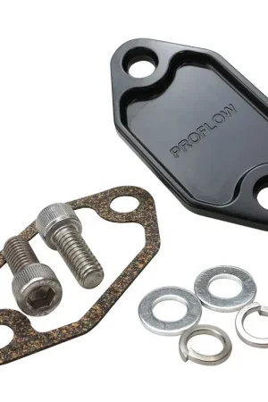 Best Seller Proflow Fuel Pump Block-Off Plate Aluminium Black Anodised For Holden 253 308