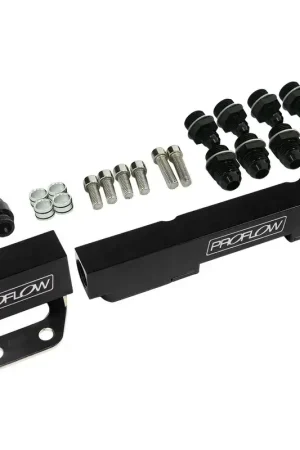 Free Delivery Proflow Fuel Rails Kit Billet Aluminium Anodised Black For Mazda Rotary Series 4&5