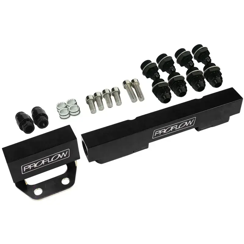 Free Delivery Proflow Fuel Rails Kit Billet Aluminium Anodised Black For Mazda Rotary Series 4&5