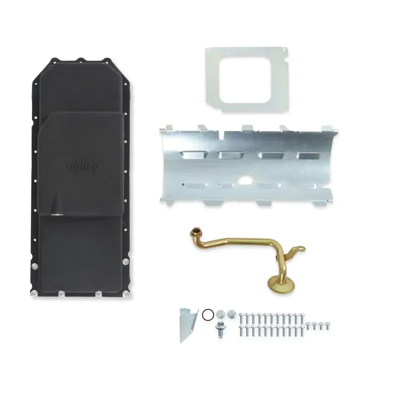 Get Yours Holley Gen III Hemi Swap Oil Pan - Mid-Sump VVT - Black Fits VVT Gen III Hemi Engines