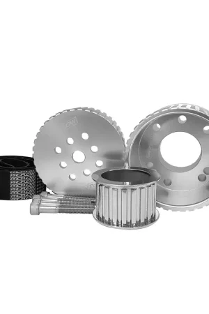 Proflow Gilmer Belt Drive Kit SB Chevrolet with Long Water Pump Billet Aluminium Black Anodised Viral