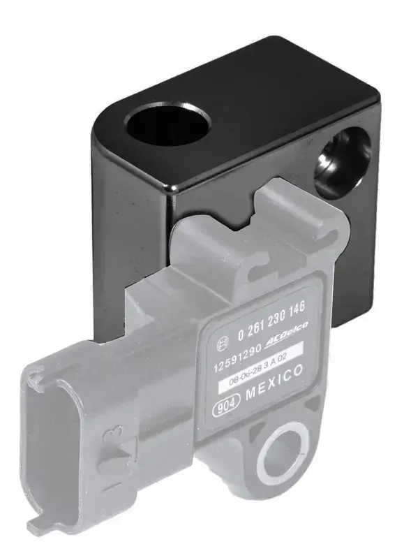 Proflow GM LS Engine MAP Sensor Relocation Block Suits LS2/LS3 MAP Sensor w/ 1/8" NPT Port Black Limited Time