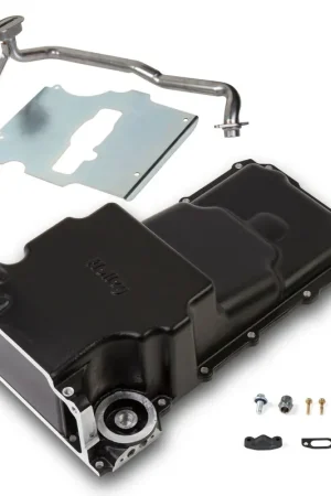 Buy Online Holley GM LS Swap Oil Pan - Black - Additional Front Clearance