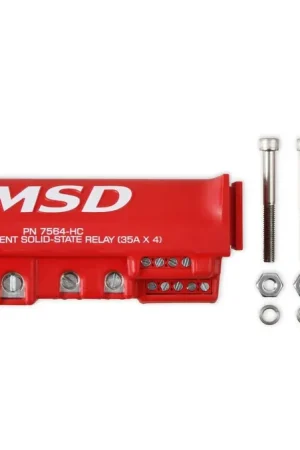 Exclusive MSD High-Current Solid-State Relay 35Ax4, Red High-Current Solid-State Relay 35 Amp per channel up to 140 Amp continuous