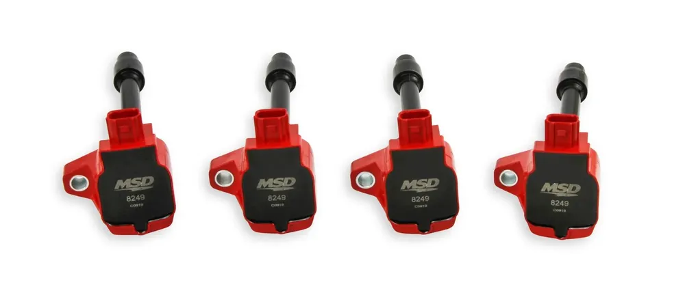 Flash Sale MSD Ignition Coil - Blaster Series - Honda 1.5L/2.0L/2.0L Turbo 4-cyl-Red-4-Pack
