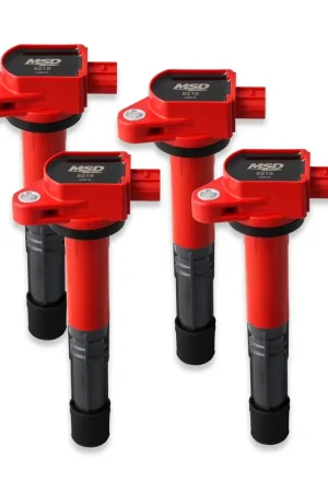 MSD Ignition Coil - Blaster Series - Honda/Acura 2.4L - Red - 4-Pack Honda/Acura 2008-2015 2.4L Express Delivery