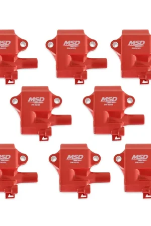 MSD Ignition Coil - Pro Power Series - GM LS1/LS6 Engines - Red - 8-Pack Markdown