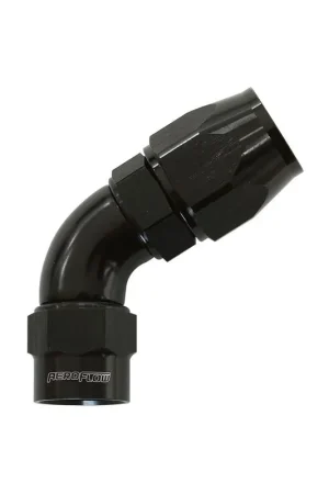 Popular Aeroflow Kryptalon Big Bore Full Flow Swivel 60 Deg Hose End -6AN - Black - 1 Piece