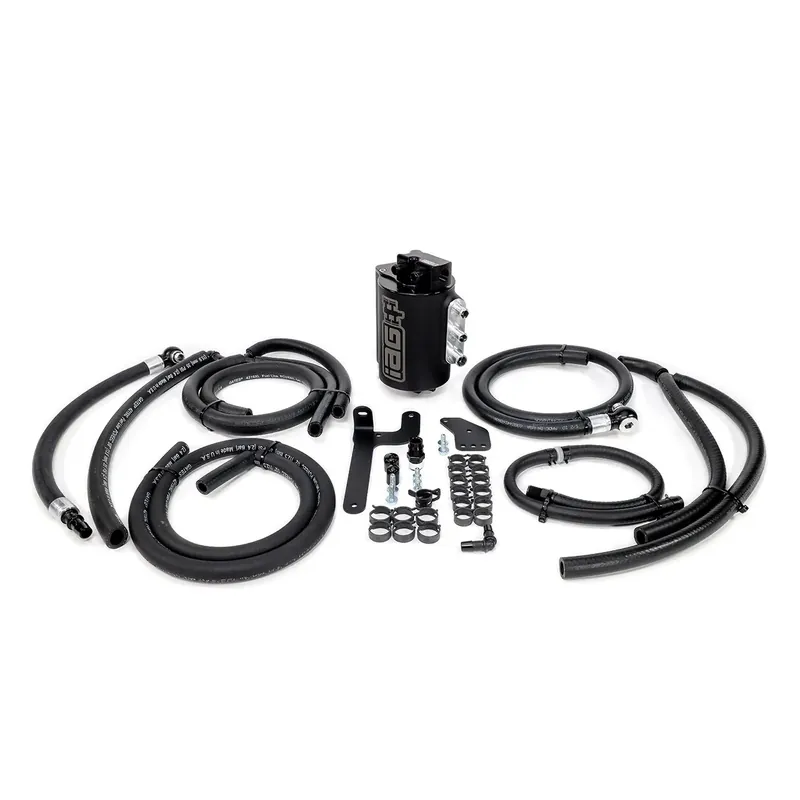 Hot Deal IAG Performance LHD Only! - V3 Street Series Air / Oil Separator - Black (WRX 15-21)