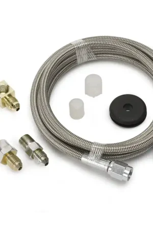 Warranty Included Autometer Line Braided Stainless Steel #3 Dia. 6Ft. Length -3AN And 1/8" NPTF Fittings