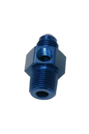 Aeroflow Male NPT to Adapter 3/8" to -6AN with 1/8" Port - Black New Release
