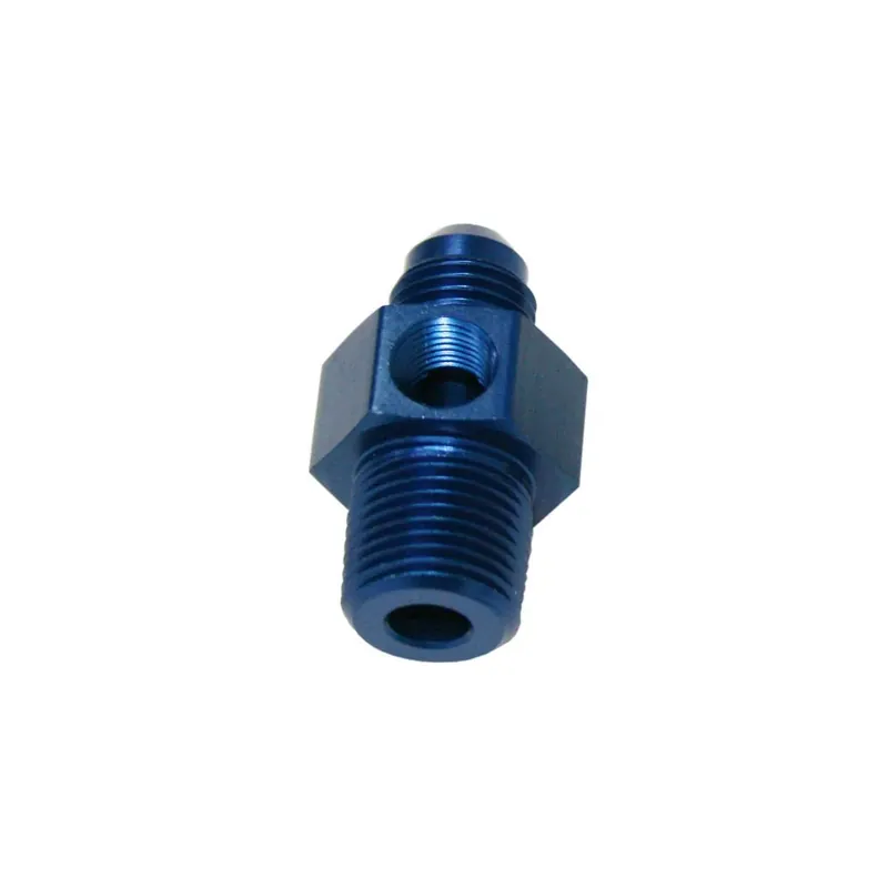 Aeroflow Male NPT to Adapter 3/8" to -6AN with 1/8" Port - Black New Release