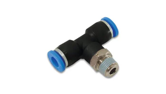 Vibrant Performance Male Tee Fitting Tube O.D. Size: 5/32" Male Thread Size: 1/8" NPT Professional Grade