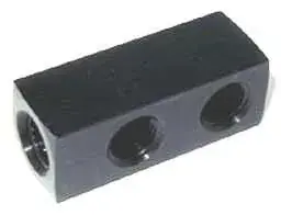 NOS Nitrous Distribution Block Nitrous Distribution Block, 1 In 4 Out - 1/8" NPT Standard Block, Black Flash Sale