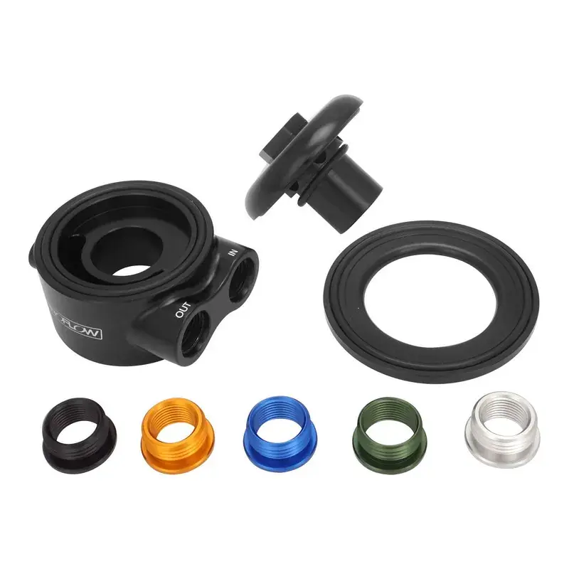 Proflow Oil Filter Bypass Adaptor Spin-On 90 Deg -08AN ORB Black Anodized Universal In Demand