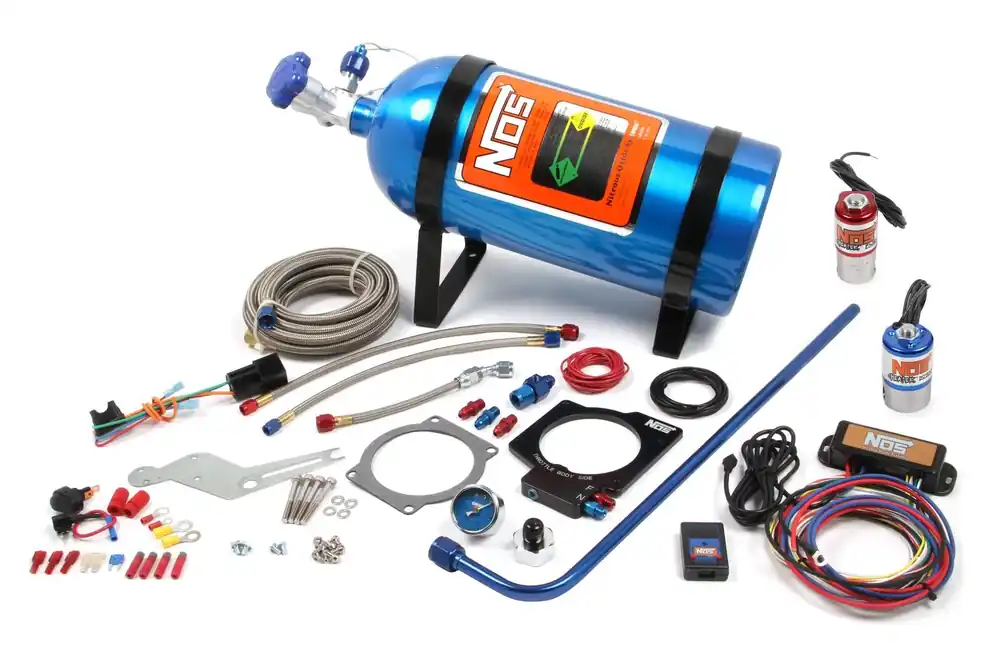 NOS Plate Wet Nitrous System - GM 2010-2015 Camaro LS3 with Electric Power Steering. Blue system includes 10lb bottle, plate, and all installation items Factory Price