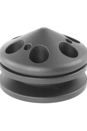 Low Price Proflow Pulley V-Belt Alternator Billet Aluminium Black Anodised Single Groove with Cover 71mm x 17mm Bore Black Anodised