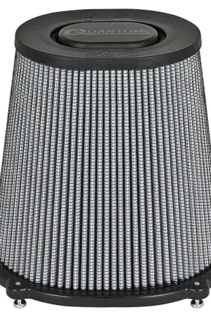 aFe Quantum Intake Air Filter w/Pro DRY S Filter Media - 5" Flange, 10 x 8.75 Base (QTM), 6.75 x 5.5" Top, 9" Height Deal
