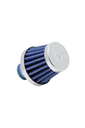 Secure Checkout K&N Filters Rubber Base Crank Case Vent Filter - 0.375" ID x 2" OD x 1.75" H - Blue