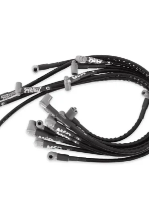 MSD Sleeved Spark Plug Wires for SBC under exhaust, HEI Next Day Delivery