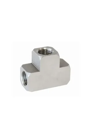 Last Chance Aeroflow 3 x 9.5mm -24 Inverted Female T-Block - Stainless