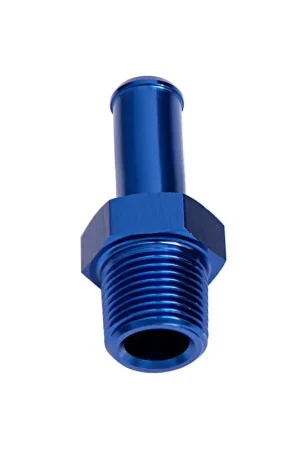 Aeroflow Straight 1/2" NPT Male to 3/4" Barb Adapter - Black Money Back Guarantee