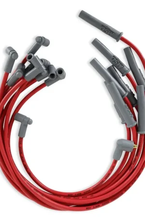 Buy Direct MSD Super Conductor Spark Plug Wire Set, Ford 289-302, w/HEI Cap For use with Ford small block, 289-302 with HEI Cap, Red jacket
