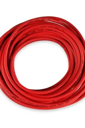 While Supplies Last MSD Super Conductor Spark Plug Wire, Red 8.5mm, 50 Ft 8.5mm Super Conductor Spark Plug Wire, Red, Low Resistance, 50 Ft