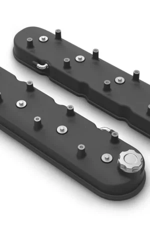 Clearance Holley Tall LS Valve Covers - Satin Black Tall LS Valve Covers w/ Coil Mounting Posts, Cast Aluminum - Satin Black Finish