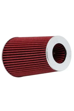 Genuine K&N Filters Universal Multi Lingual Chrome Filter - 4" ID x 6" Base OD x 4.75" Top OD x 8.875" H - Red