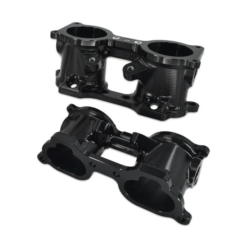 Place Order IAG Performance V3 Top Feed TGV Housings with Butterfly Pass Thru - Black (WRX 06-14/STI 07+)