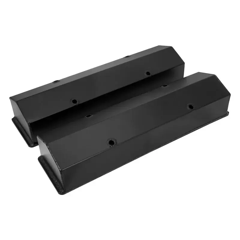 Proflow Valve Covers Tall Fabricated Aluminum Black Powder Coated Chev Small Block Pair Modern